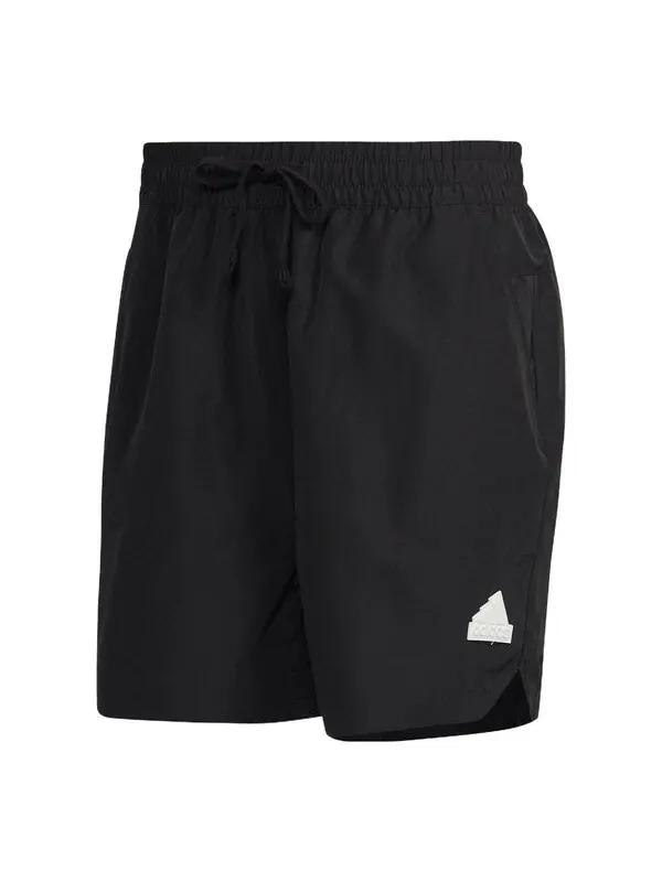 Шорты men's solid color casual logo straight sports shorts black Adidas — изображение 1 из 4, мульти