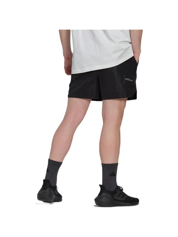 Шорты men's solid color casual logo straight sports shorts black Adidas — изображение 3 из 4, мульти