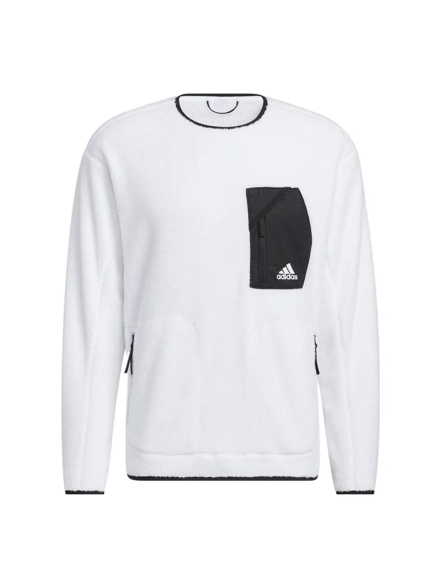 Худи adidas Fleece Crew Sw Logo — изображение 1 из 4, белый
