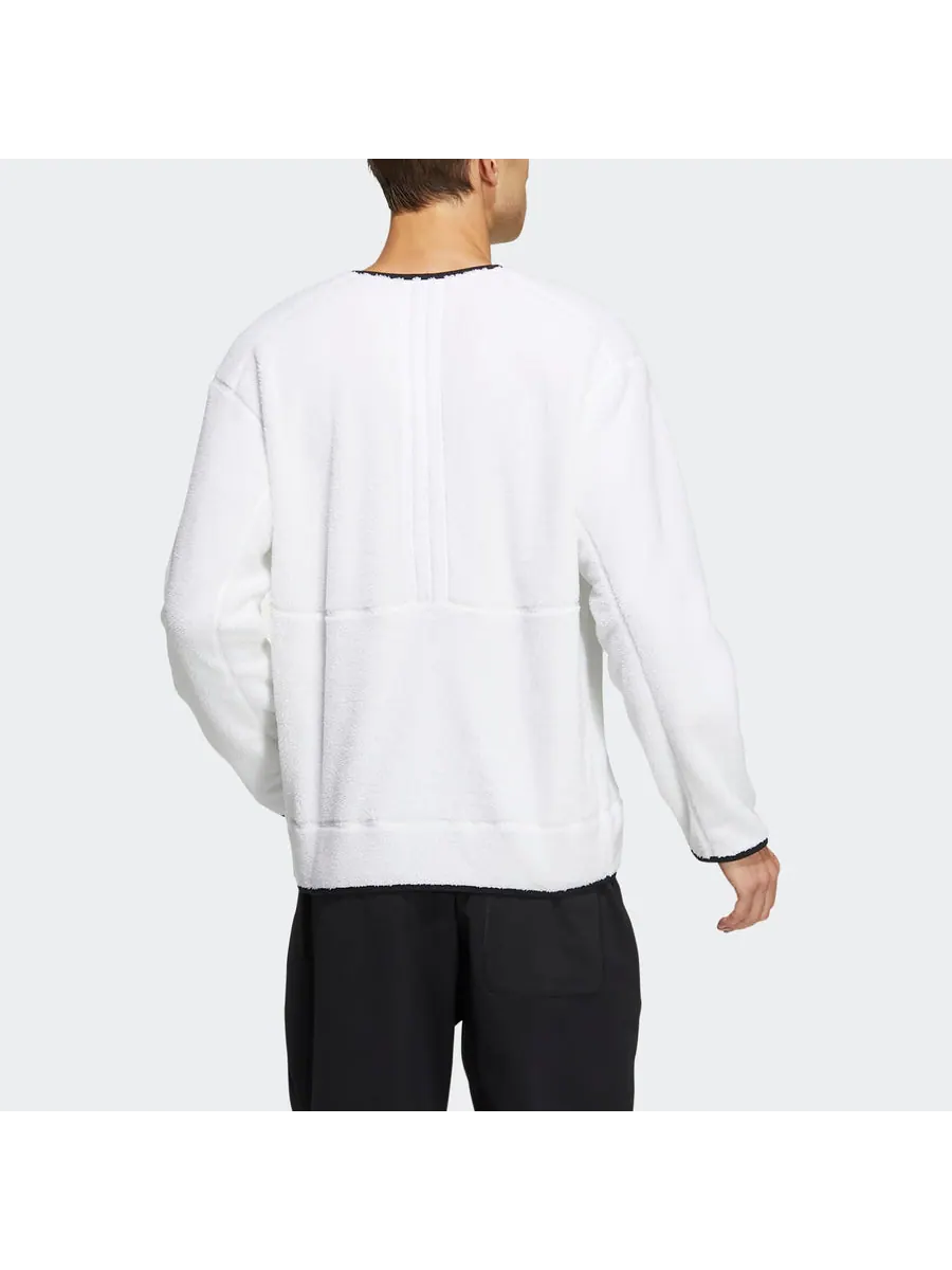 Худи adidas Fleece Crew Sw Logo — изображение 3 из 4, белый