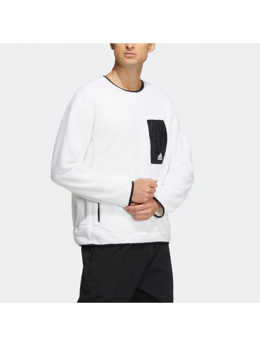 Худи adidas Fleece Crew Sw Logo — изображение 4 из 4, белый