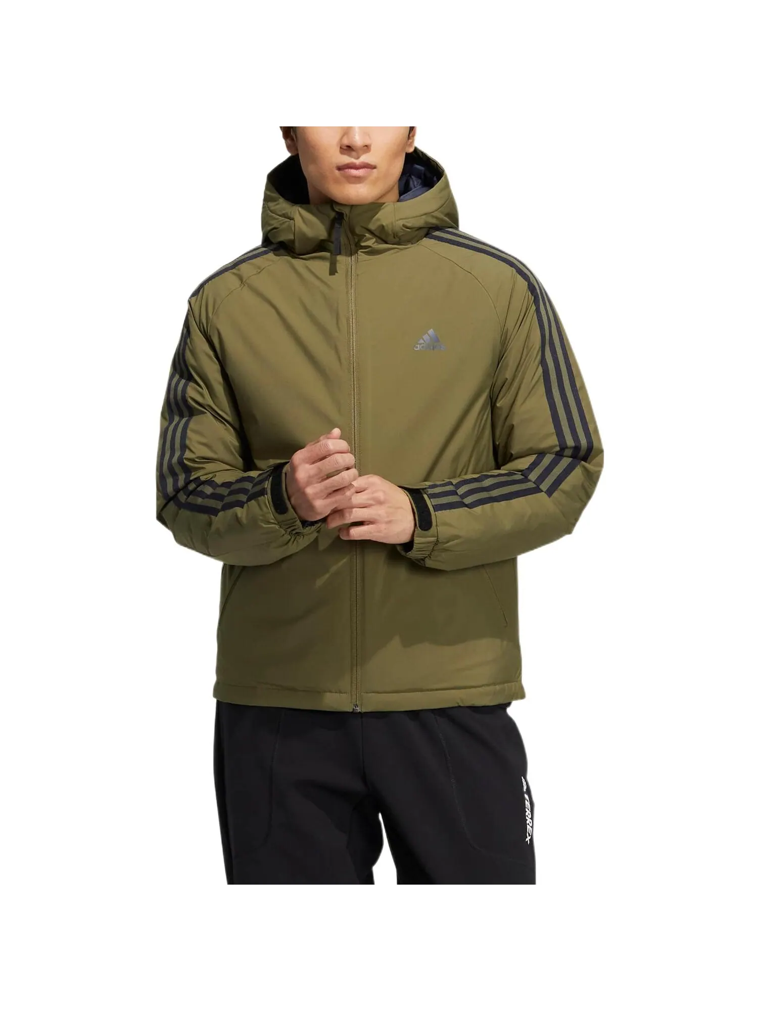 Пуховик Adidas Logo — изображение 2 из 4, зеленый
