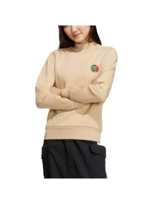 Свитер neo vbe sweatshirts 'tan' Adidas — изображение 2 из 4, бежевый