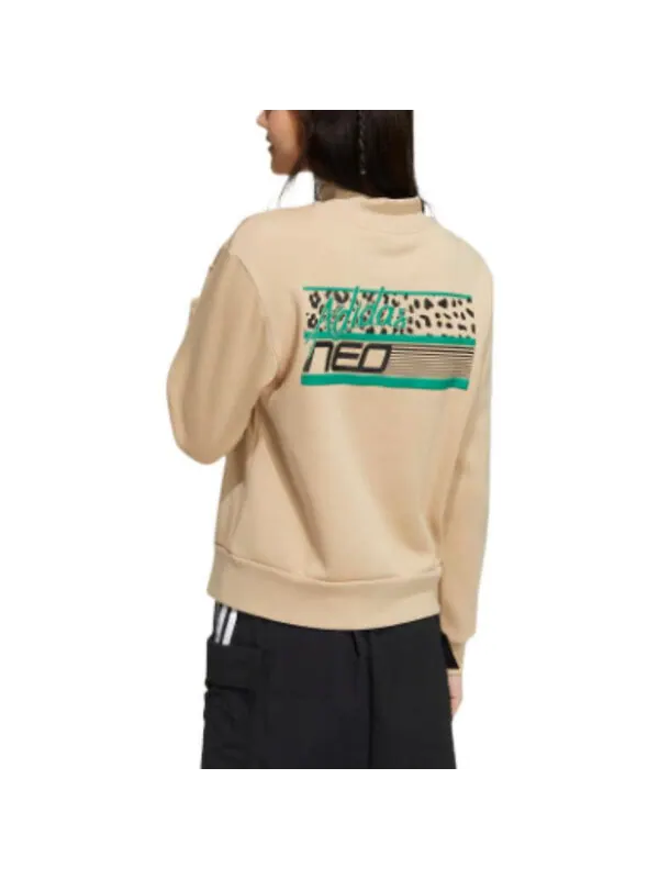 Свитер neo vbe sweatshirts 'tan' Adidas — изображение 3 из 4, бежевый