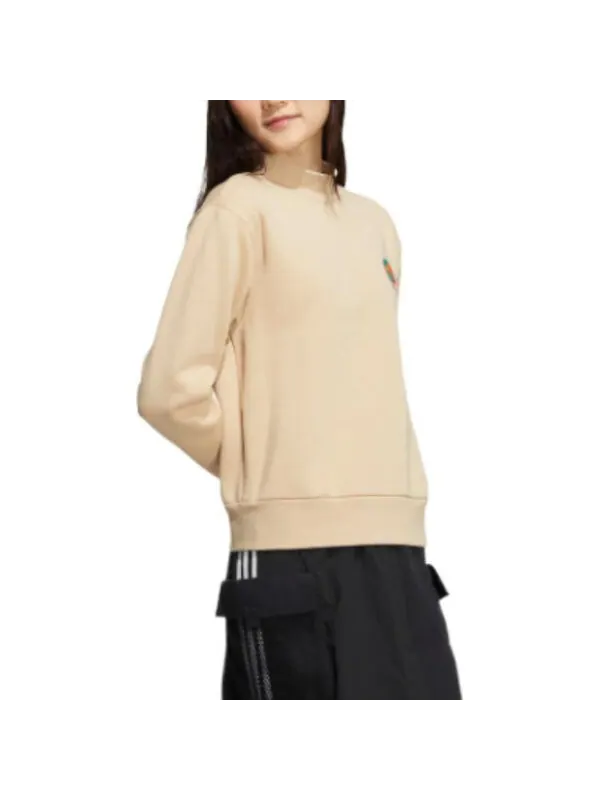 Свитер neo vbe sweatshirts 'tan' Adidas — изображение 4 из 4, бежевый