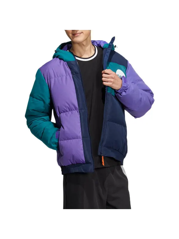 Куртка neo vbe пуховики Adidas — изображение 2 из 3, фиолетовый/черный