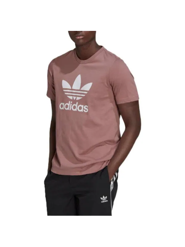 Футболка Men's adidas originals T-SHIRT Logo Sports Breathable Short Sleeve T Wine Red T-Shirt — изображение 2 из 4, мульти