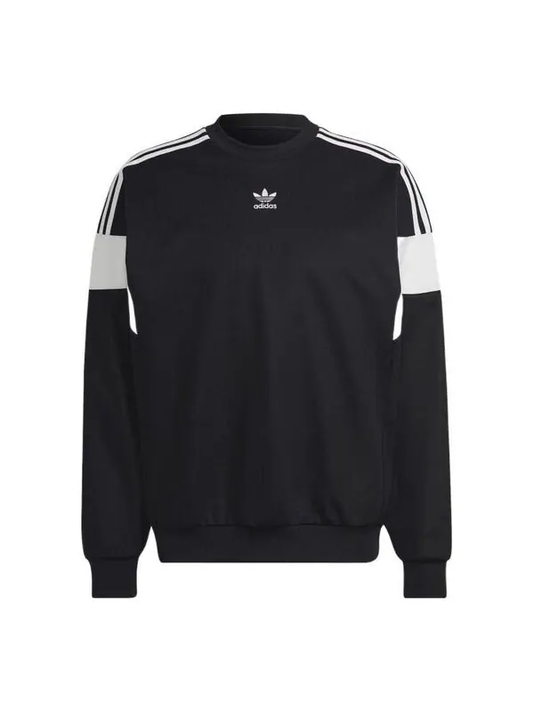 Толстовка оригиналы adicolor классика cut line crew свитшот Adidas — изображение 1 из 4, черный/мульти