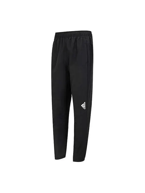Брюки adidas Aeroready Designed For Movement Training Joggers 'Black' — изображение 1 из 4, черный/белый