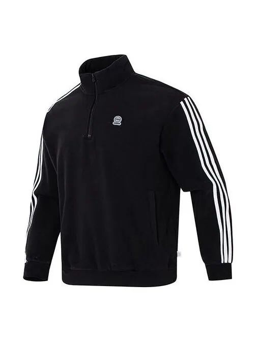 Толстовка с капюшоном Urban с застежкой-молнией на половину длины Adidas — изображение 1 из 2, черный
