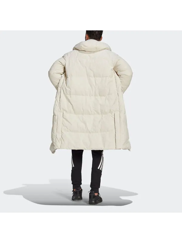 Пуховик adidas Big Baffle Down Coat — изображение 3 из 4, бежевый