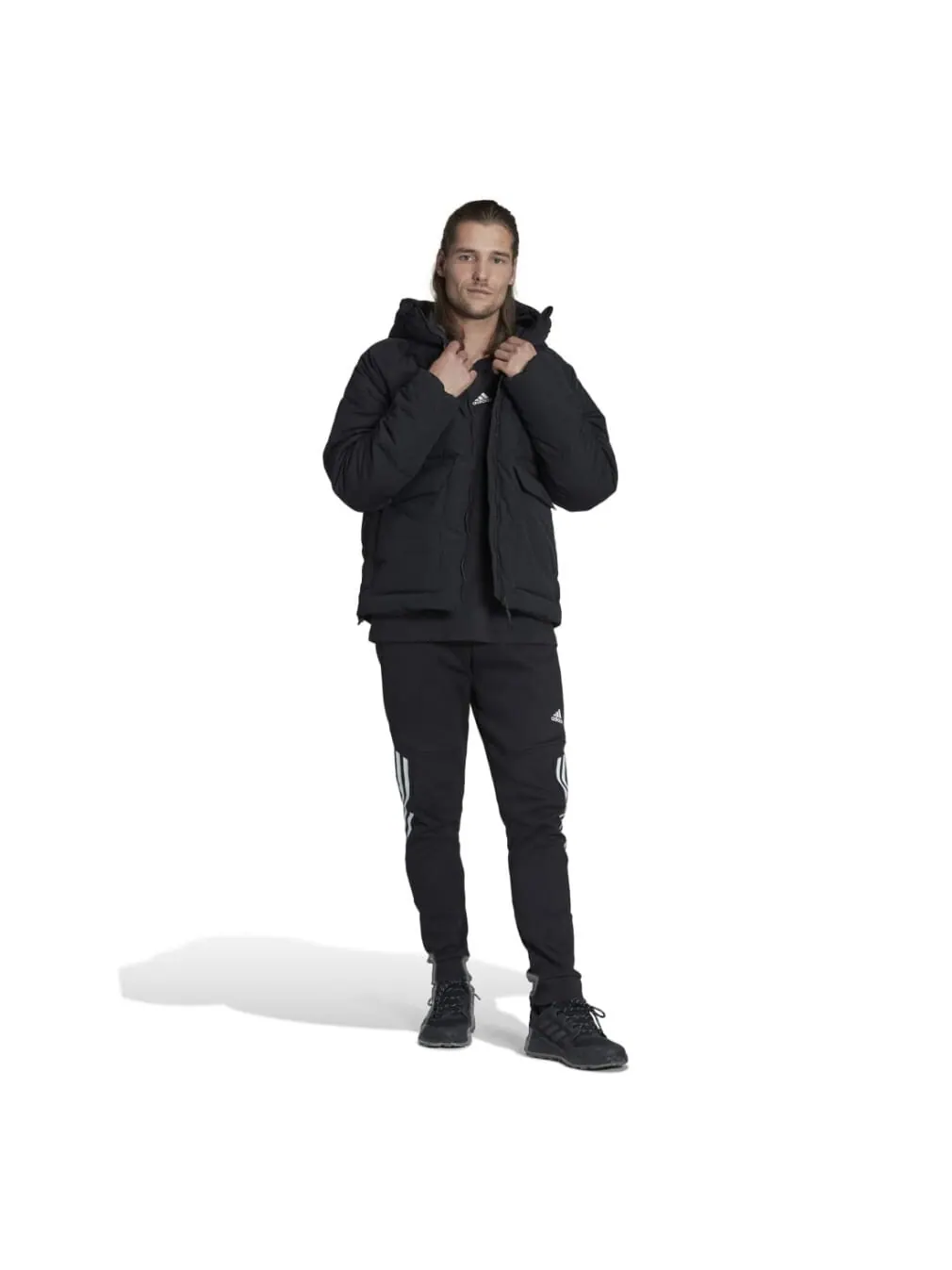Мужская куртка-пуховик Adidas Big Baffle — изображение 7 из 7, черный