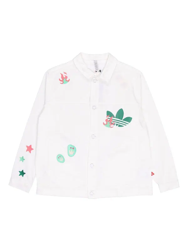 Куртка adidas originals SS22 Logo Cartoon Printing Sports Jacket Unisex White — изображение 1 из 4, мульти