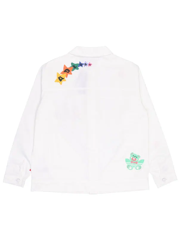 Куртка adidas originals SS22 Logo Cartoon Printing Sports Jacket Unisex White — изображение 2 из 4, мульти