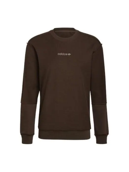 Толстовка Men's adidas originals Sports Round Neck Pullover Brown — изображение 1 из 4, мульти