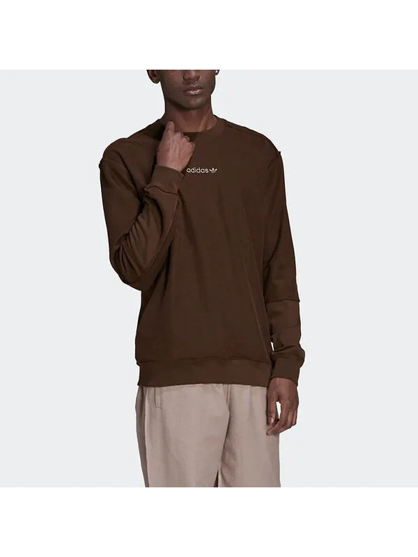 Толстовка Men's adidas originals Sports Round Neck Pullover Brown — изображение 4 из 4, мульти