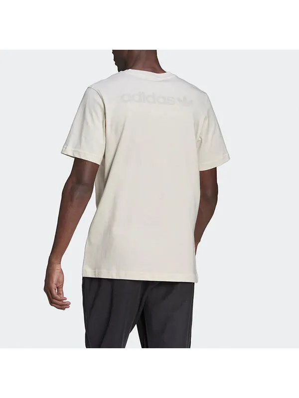 Футболка adidas originals Logo Round Neck Pullover Short Sleeve White — изображение 3 из 4, мульти