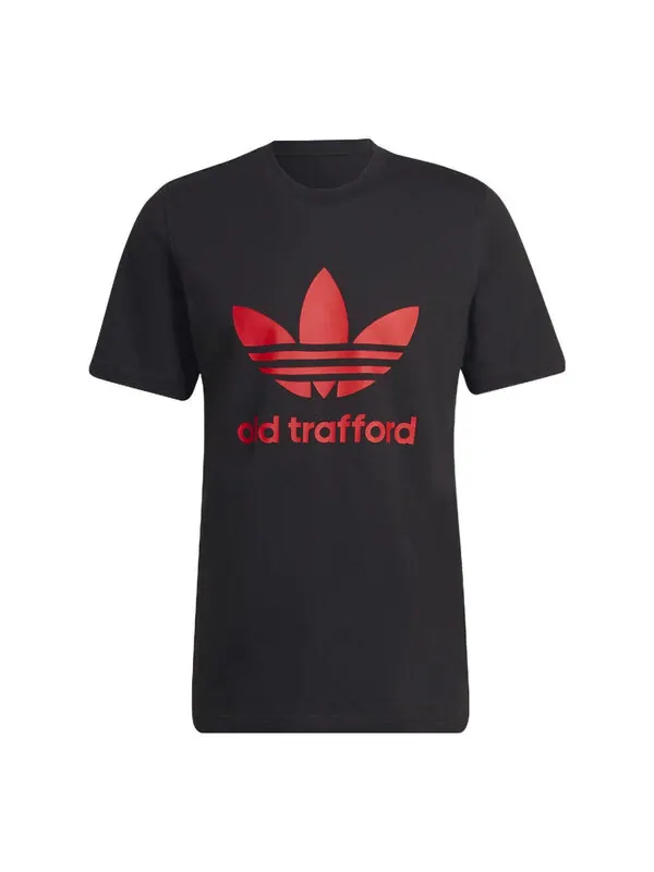 Футболка adidas Original Old Trafford Trefoil T-Shirt 'Black' — изображение 1 из 4, черный/мульти