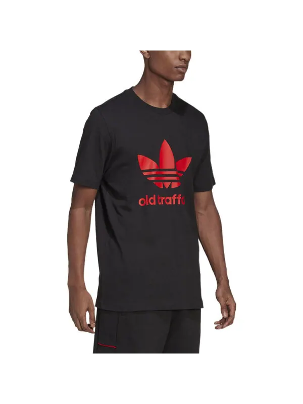 Футболка adidas Original Old Trafford Trefoil T-Shirt 'Black' — изображение 4 из 4, черный/мульти