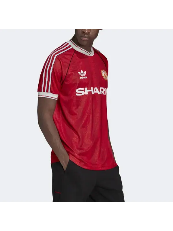 Футболка manchester united 90 домашняя футболка Adidas — изображение 4 из 4, красный