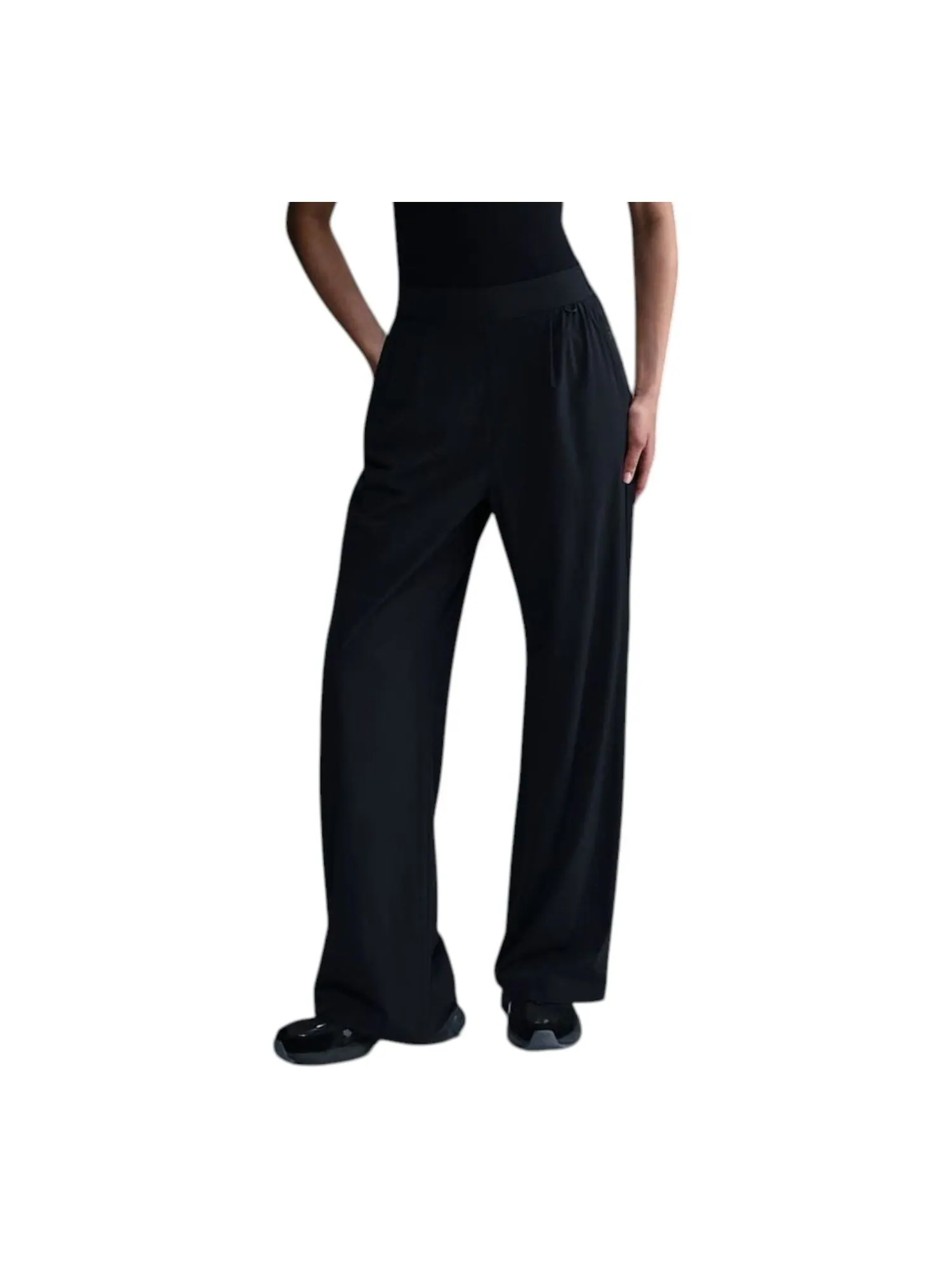 Брюки (WMNS) Nike 24.7 PerfectStretch Dri-FIT High-Rise Loose-Fit Pants 'Black' — изображение 1 из 2, черный