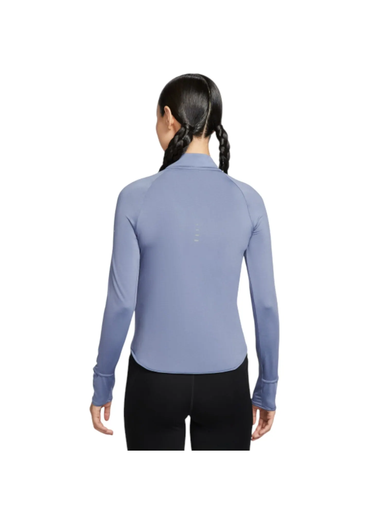 Топ (WMNS) Nike Swift Dri-FIT Sun Protection Running Top 'World Indigo Reflective Silver' — изображение 2 из 5, серый