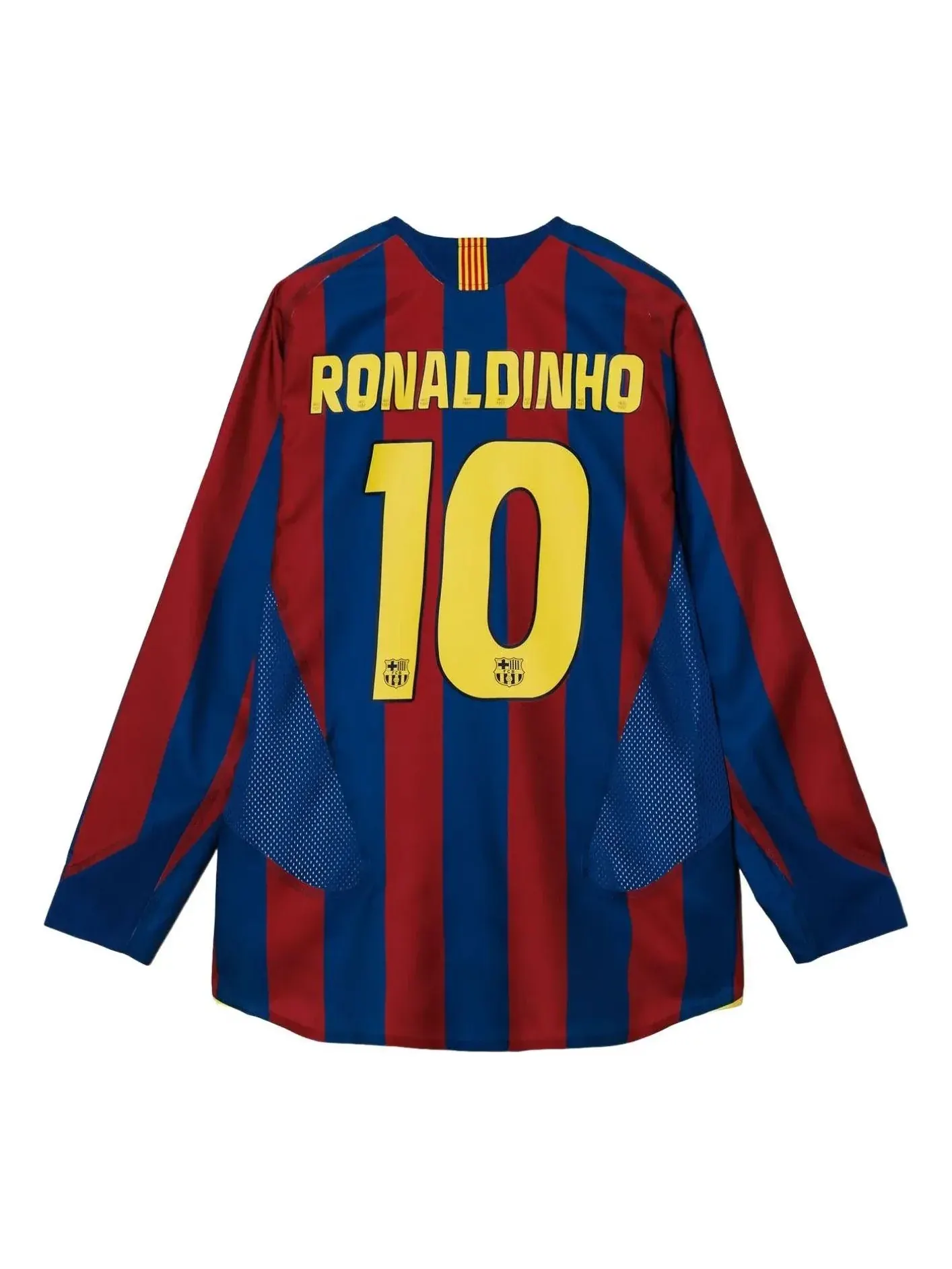 Футболка Nike FC Barcelona, переиздание сезона 2005/06, Роналдиньо №10, домашняя — изображение 1 из 2, мульти