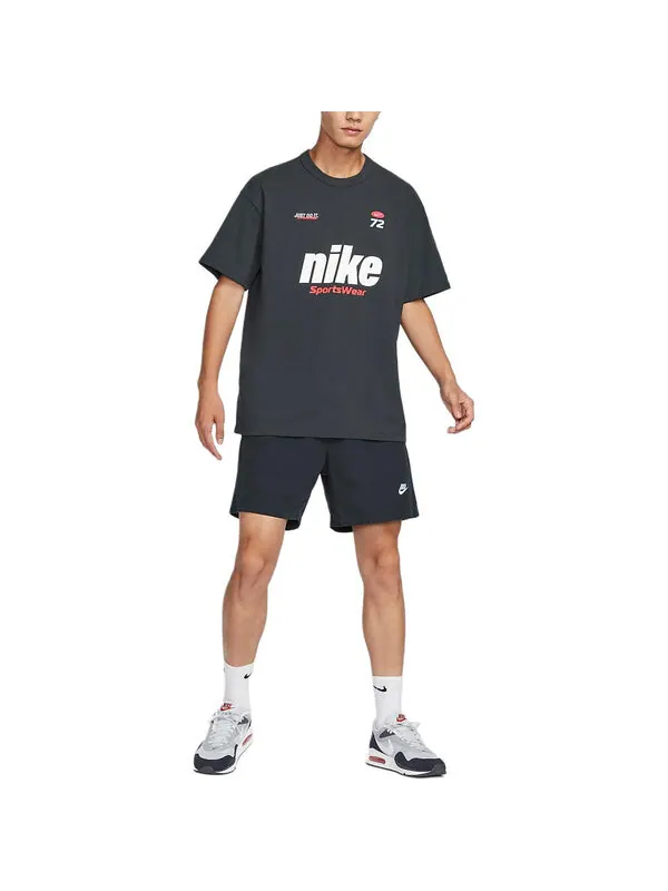 Футболка sportswear premium essentials t-shirt 'black' Nike — изображение 3 из 4, черный/белый