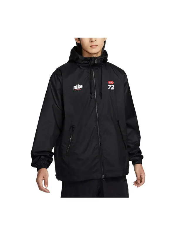 Куртка club jacket 'black' Nike — изображение 1 из 3, черный/белый/красный