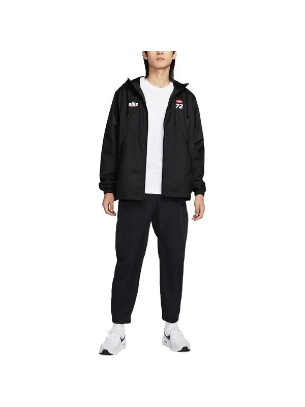 Куртка club jacket 'black' Nike — изображение 3 из 3, черный/белый/красный