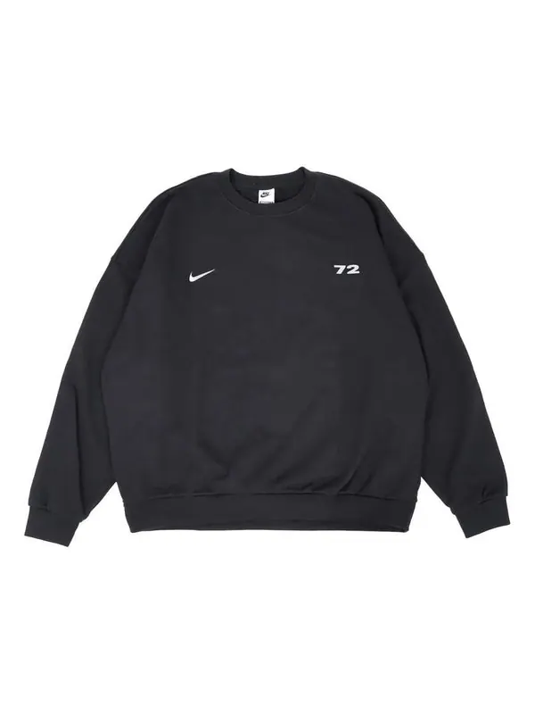 Свитер club sweatshirt 'black' Nike — изображение 1 из 3, черный/белый