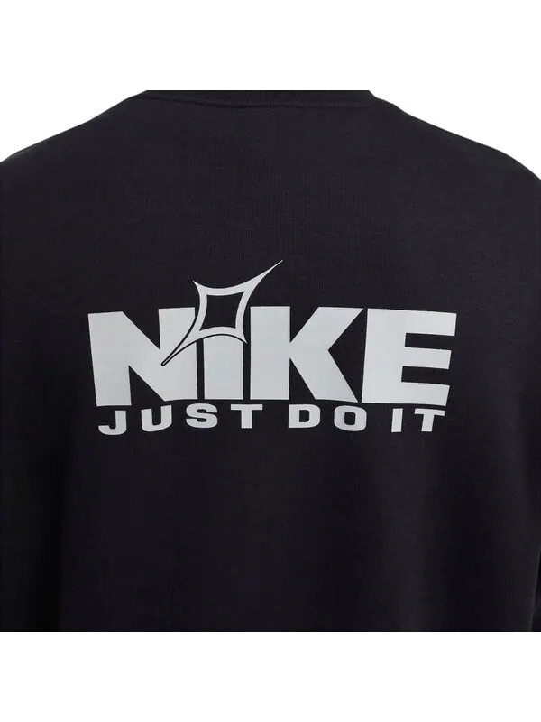 Свитер club sweatshirt 'black' Nike — изображение 3 из 3, черный/белый