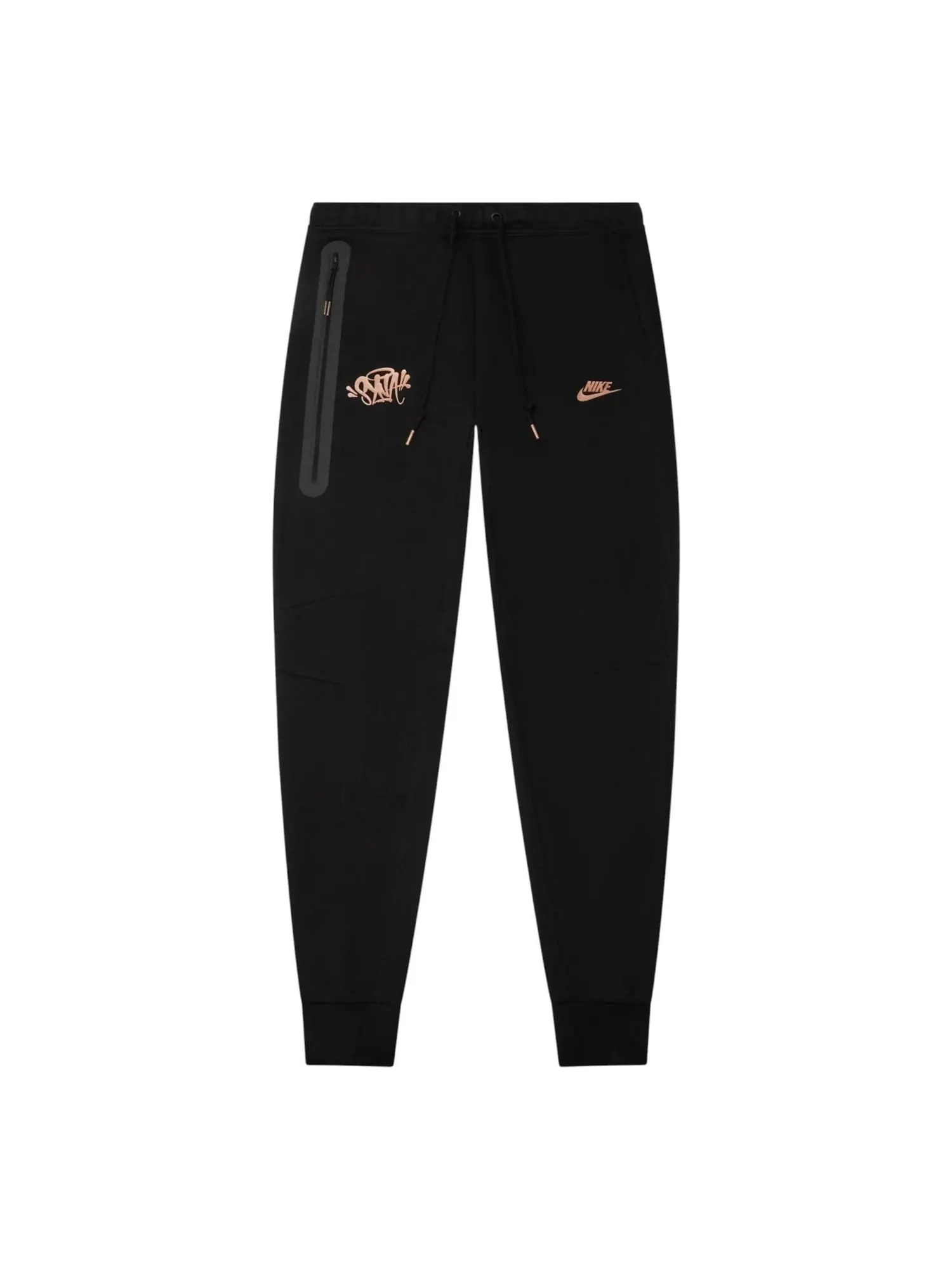 Спортивные брюки Nike x Central Cee Syna World 'Black Metallic Red Bronze' — изображение 1 из 3, черный/металлик красный