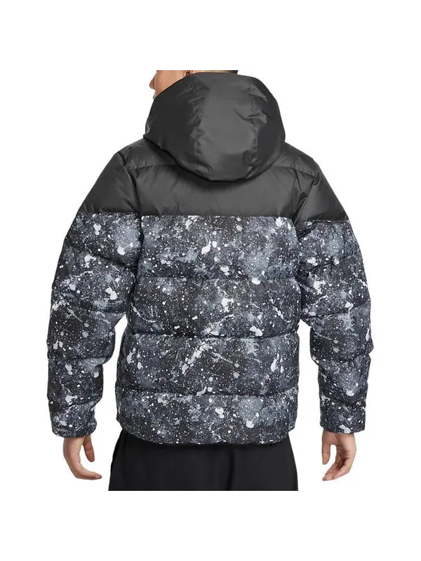 Куртка storm-fit windrunner hooded jacket 'black white' Nike — изображение 2 из 3, черный/белый