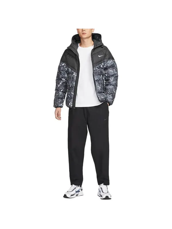 Куртка storm-fit windrunner hooded jacket 'black white' Nike — изображение 3 из 3, черный/белый