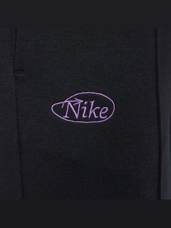 Брюки sportswear chill terry pants 'black' Nike — изображение 4 из 4, черный/белый/фиолетовый