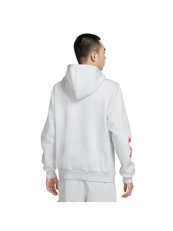 Толстовка standard issue therma-fit hoodie 'white' Nike — изображение 2 из 3, белый/оранжевый/черный