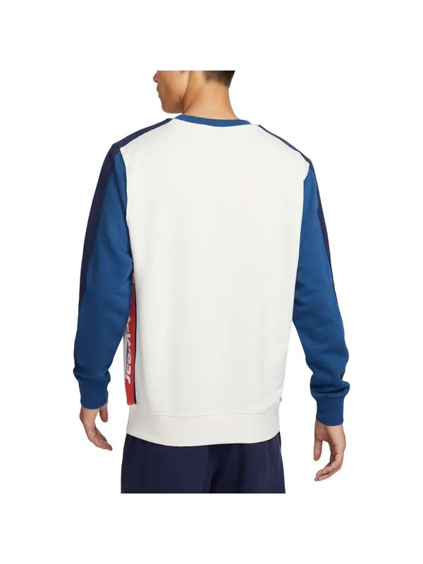 Свитер sportwear club crew-neck sweatshirt asia sizing 'sail blue' Nike — изображение 2 из 2, синий