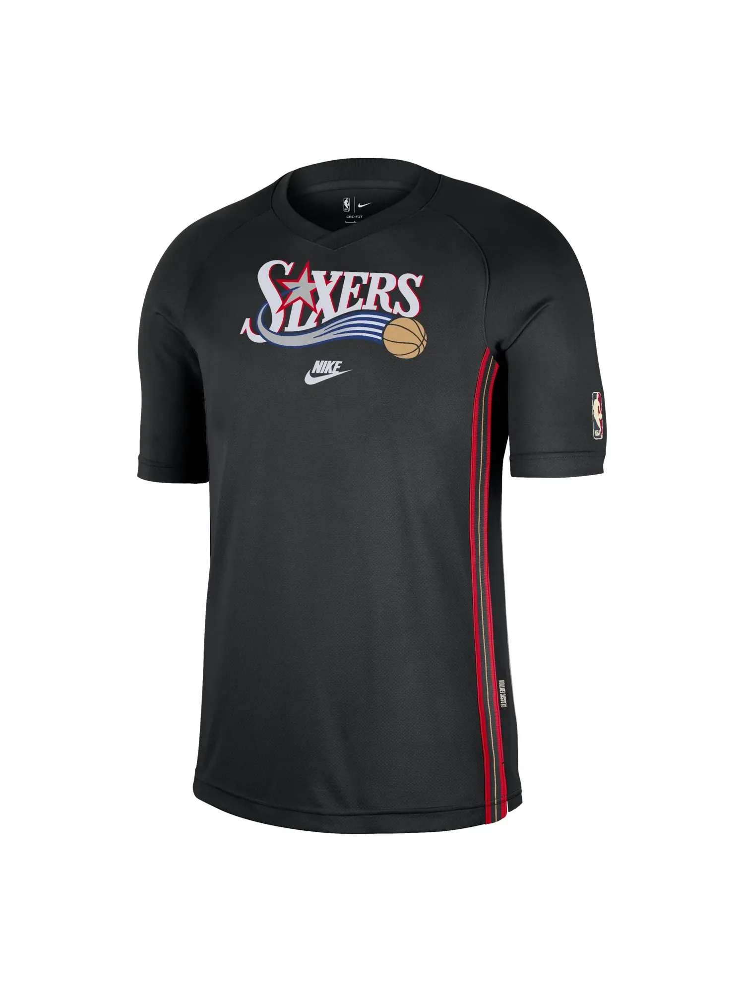 Футболка Nike Philadelphia 76ers 2025/26 Hardwood Classics NBA Dri-FIT — изображение 1 из 2, черный