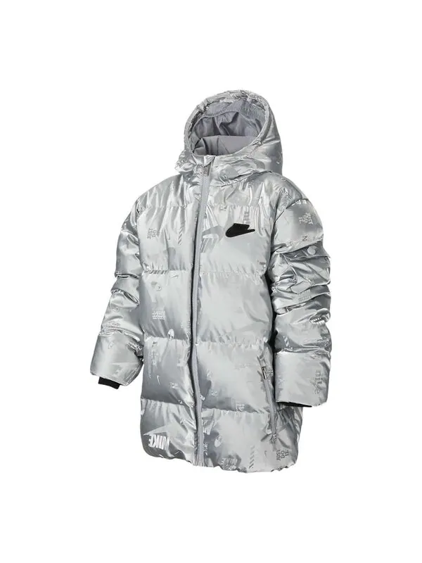 Куртка jacket 'silver' Nike — изображение 1 из 3, серебряный