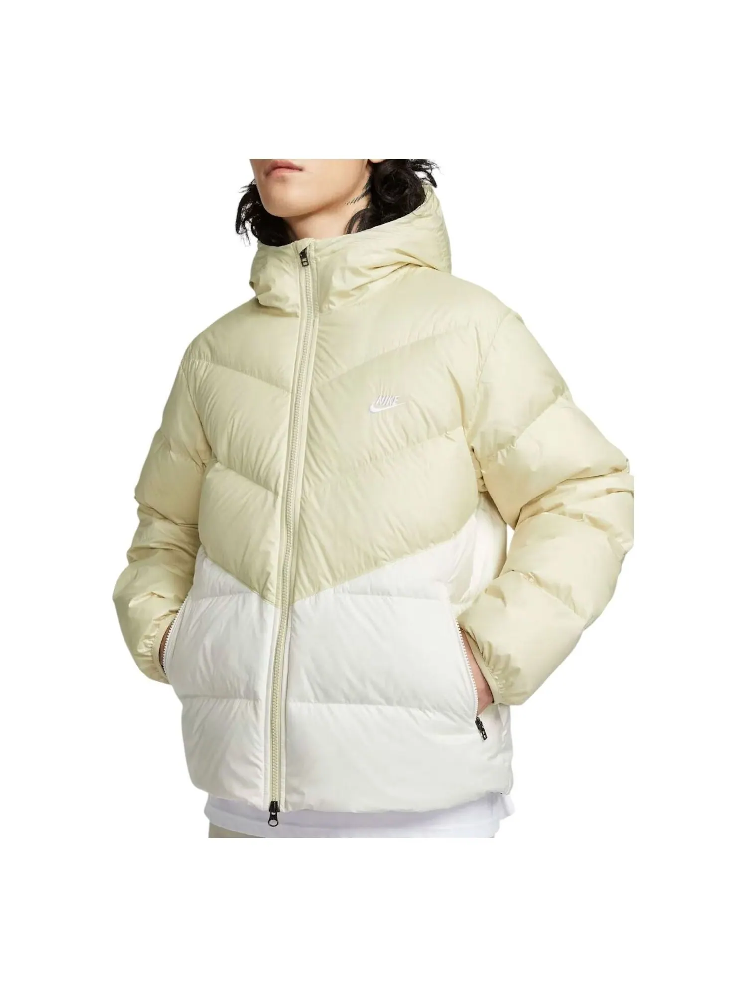 Куртка Nike Windrunner Down Jacket 'Light Khaki Sail White' — изображение 1 из 3, мульти