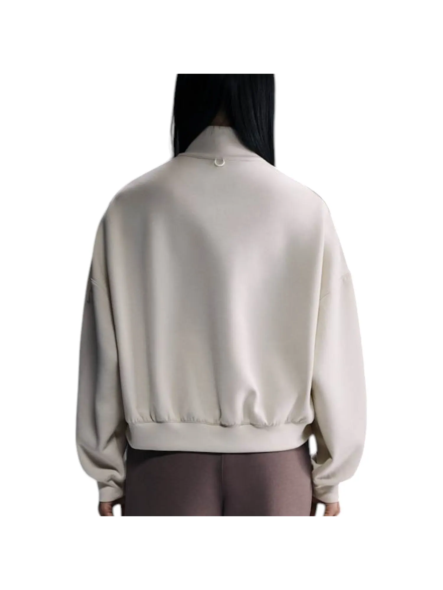 Футболка (WMNS) Nike 24.7 ImpossiblySoft Dri-FIT 1/2-Zip T-shirt Oversized Fit 'Light Orewood Brown' — изображение 2 из 3