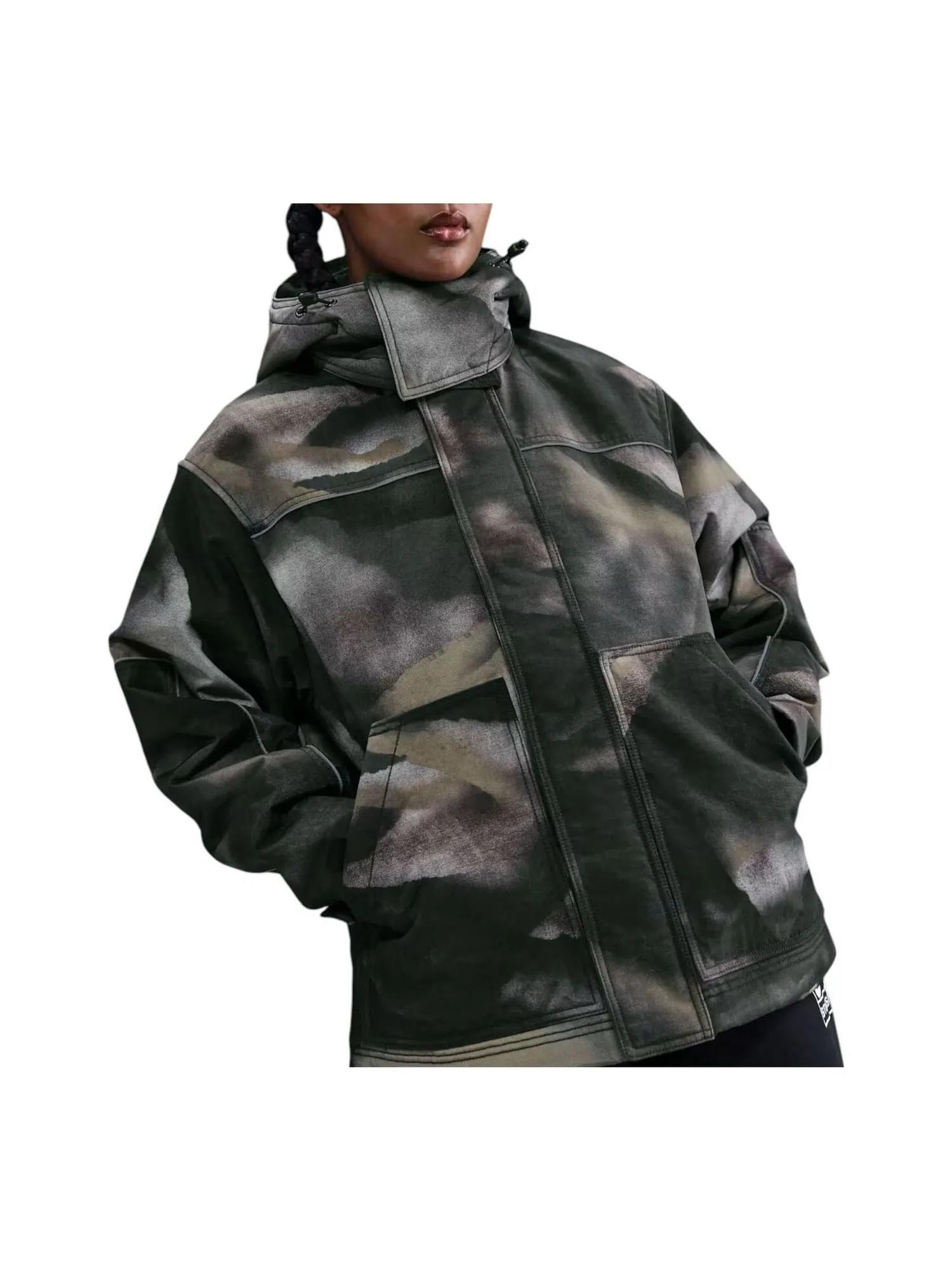 Куртка Nike x Stussy Utility Hooded Jacket 'Green' — изображение 1 из 3, зеленый