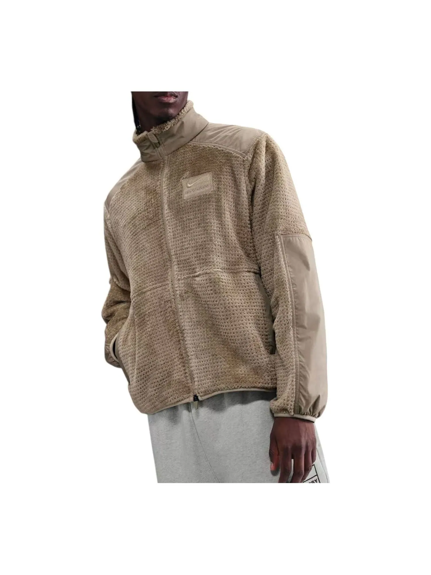 Куртка Nike x Stussy High-Loft Full-Zip Jacket 'Khaki' — изображение 1 из 3, коричневый