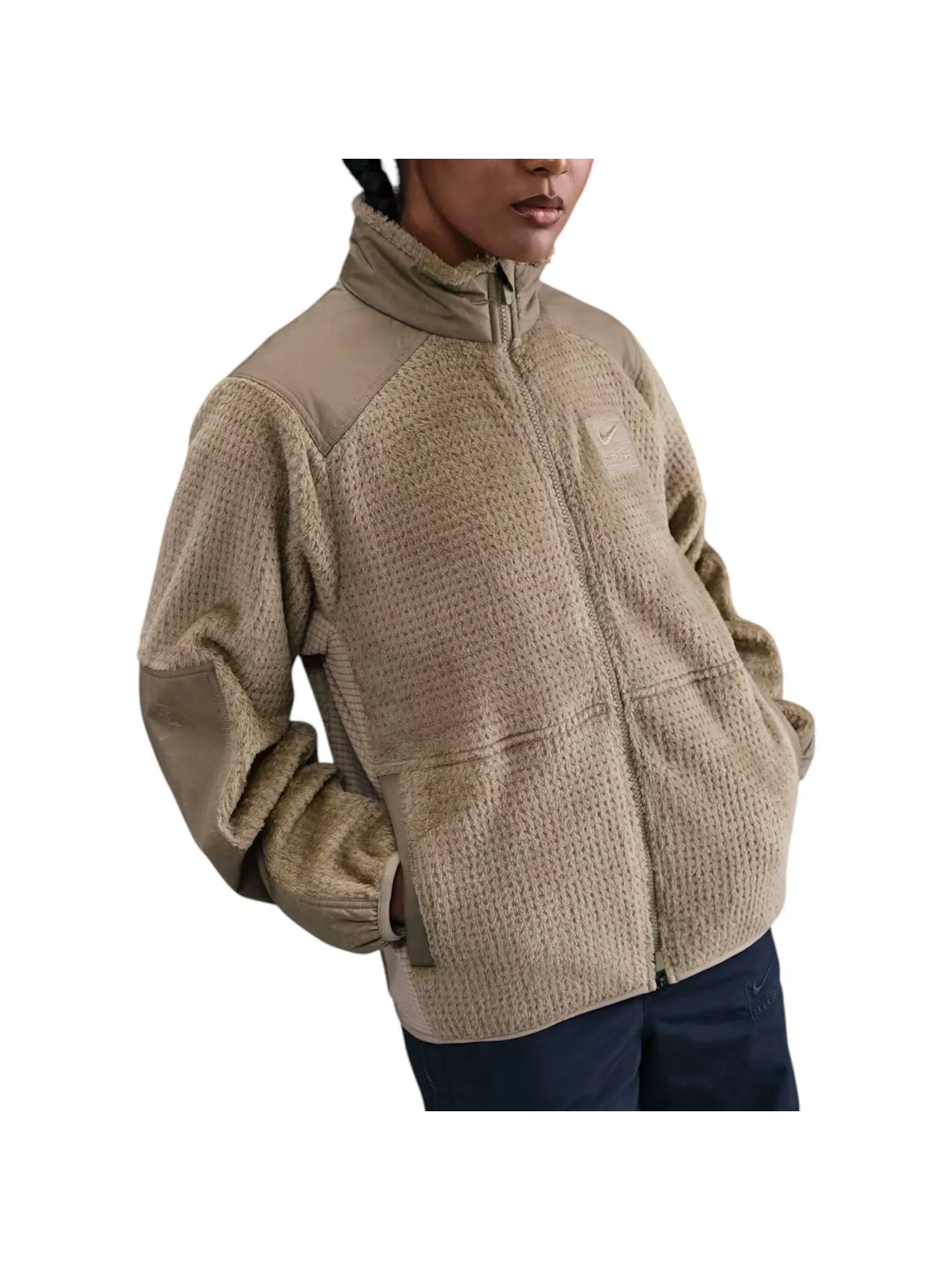 Куртка Nike x Stussy High-Loft Full-Zip Jacket 'Khaki' — изображение 2 из 3, коричневый
