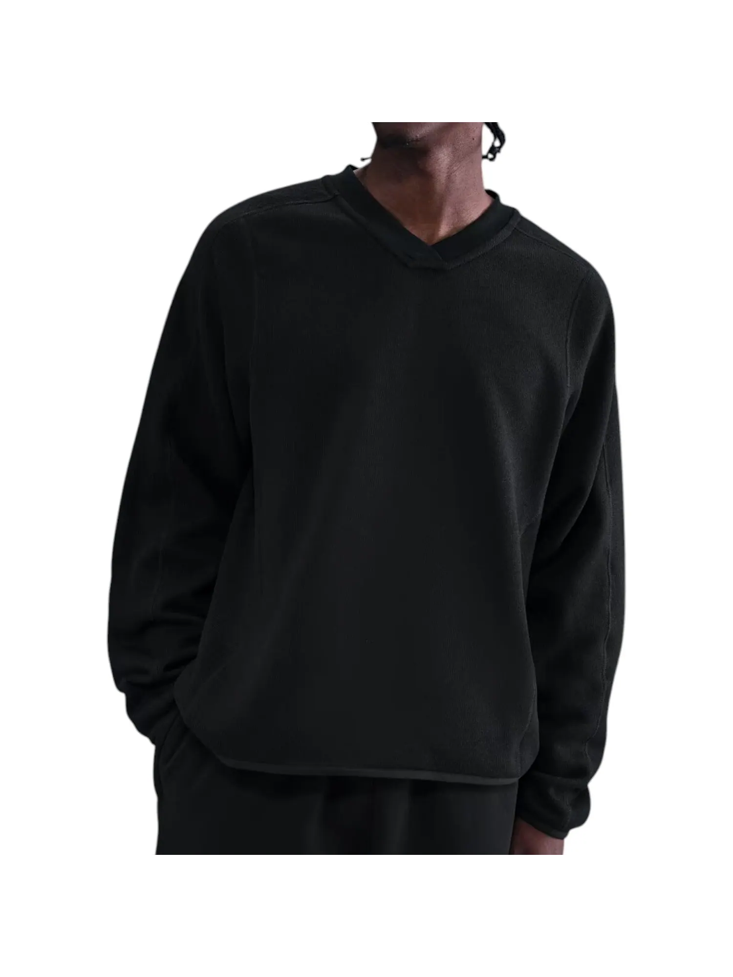 Футболка Nike x Stussy Thermal Pullover Sweatshirt 'Black' — изображение 2 из 3, черный