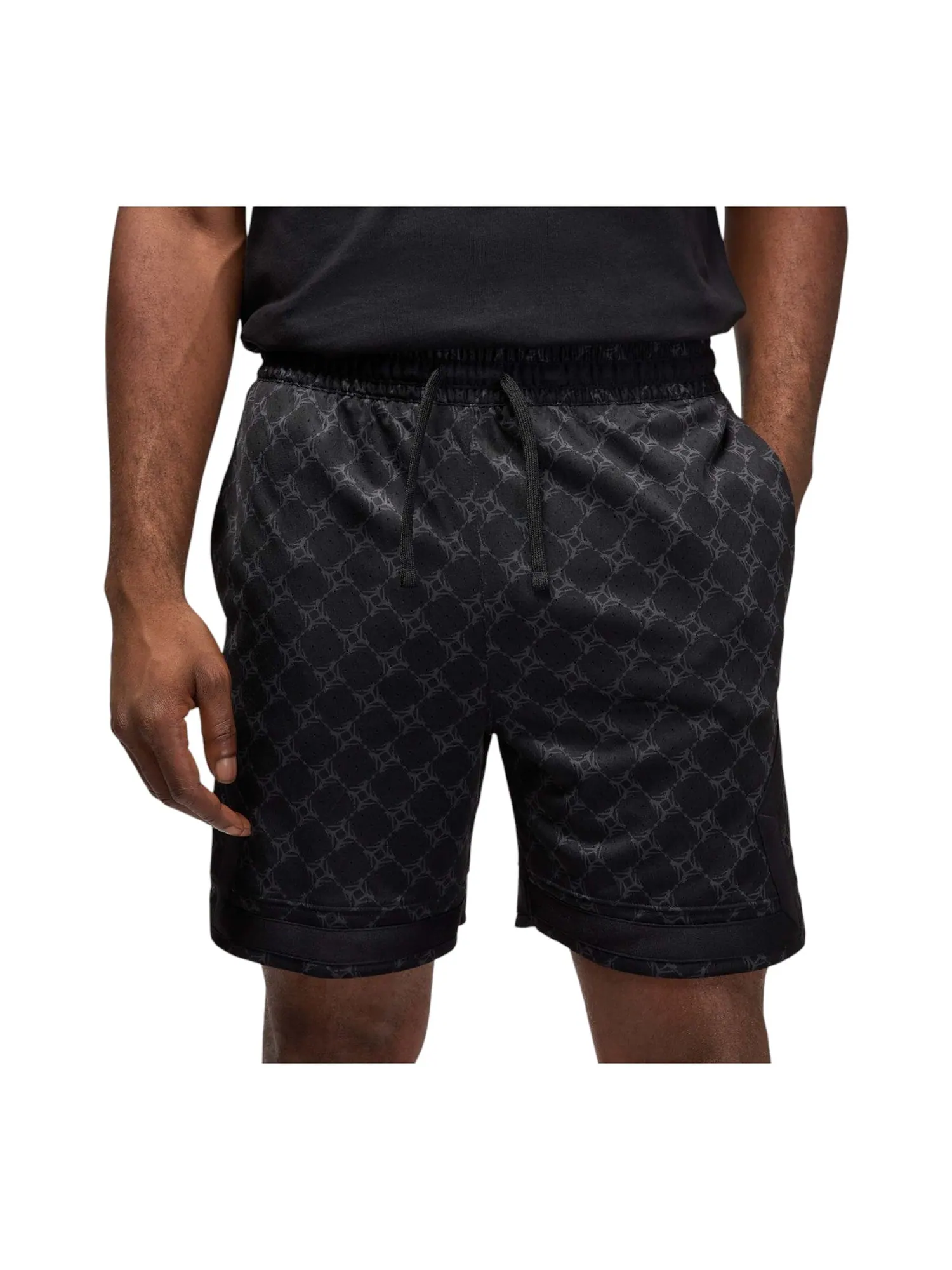 Шорты Air Jordan Sport Dri-FIT Printed Diamond Shorts 'Black' — изображение 2 из 3, черный