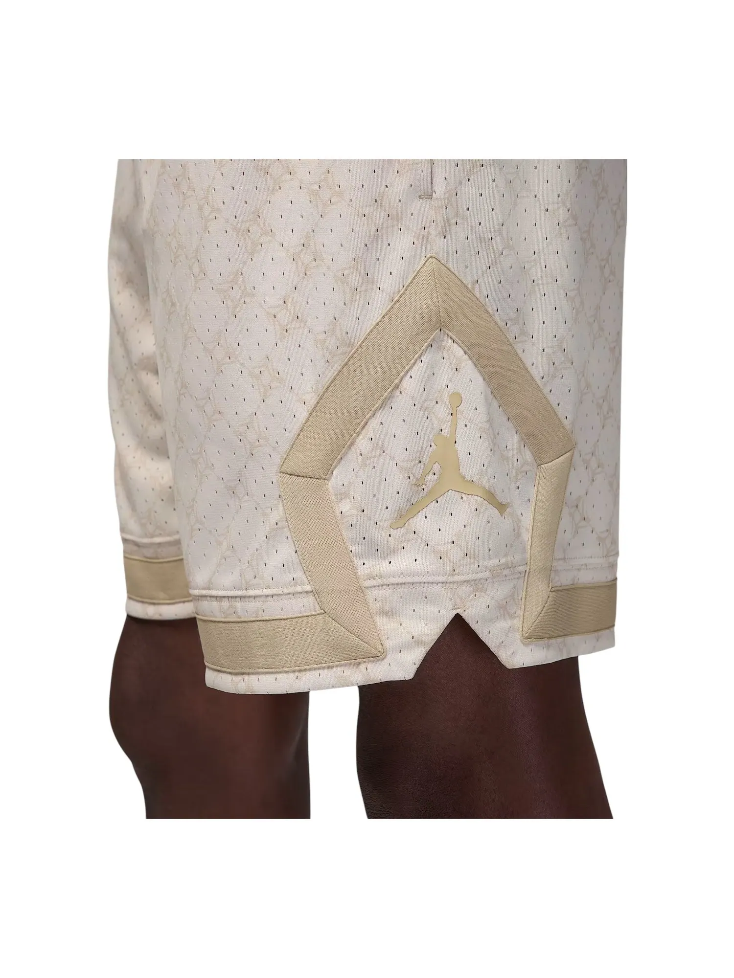 Шорты Air Jordan Dri-FIT Printed Diamond Shorts 'Light Orewood Brown' — изображение 2 из 3, светлый коричневый