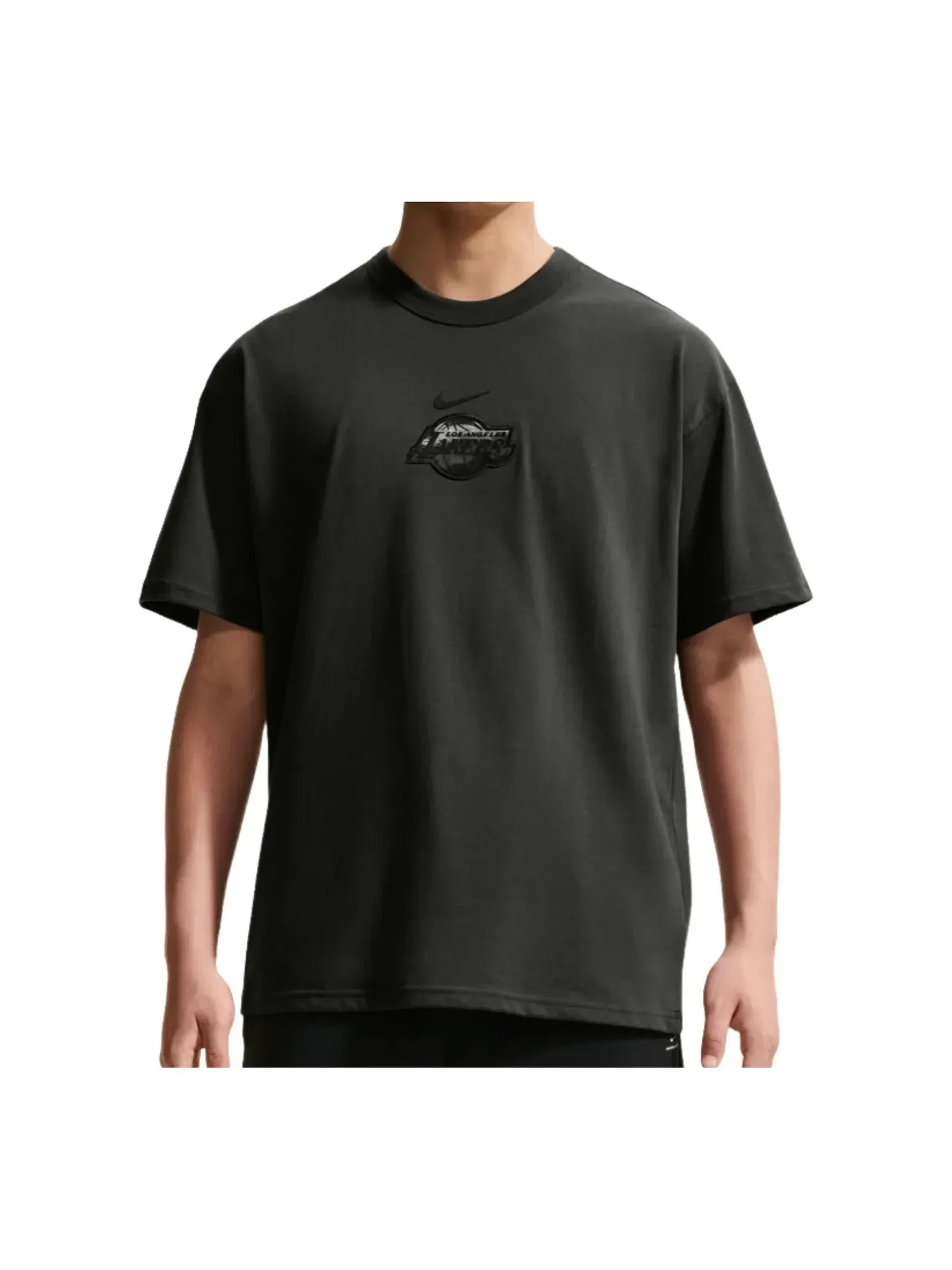 Футболка Nike Los Angeles Lakers Courtside Premium Essential NBA 'Dark Smoke Grey' HQ9349-070 — изображение 1 из 2, серый