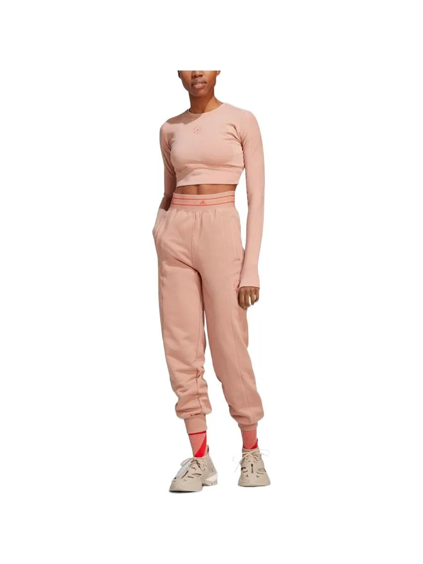 Спортивные брюки (WMNS) adidas by Stella McCartney Pants 'Brown' — изображение 2 из 4, коричневый